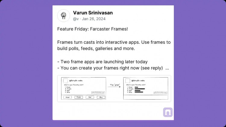 把推文变成交互式应用，一篇文章了解Farcaster新功能Frames