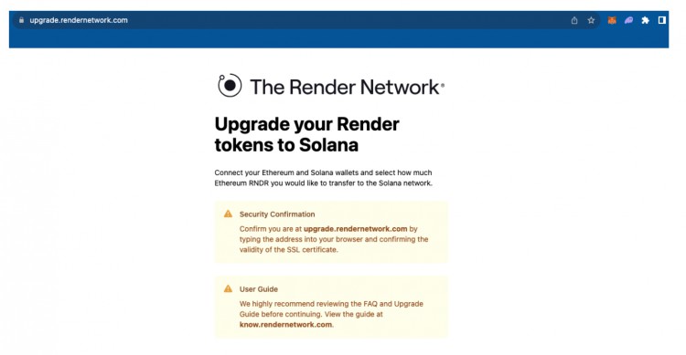[区块链巨鲸]Render 新代币RENDER的兑换方法和分配机制，Network迁至Solana